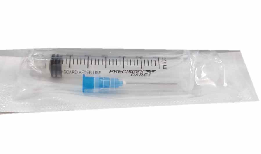 Jeringa Desechable de 3ml Aguja 23gx1″ Caja x 100 Unds