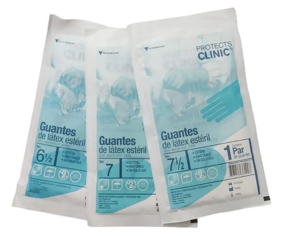 Guantes De Látex Estéril Protects Clinic X 50 Pares